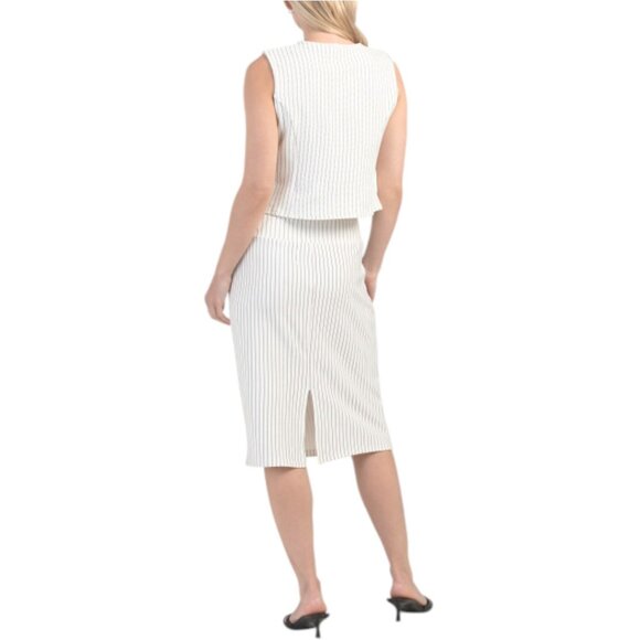 MAZE COLLECTION 2pc Scuba Skirt And Vest Set - Picture 2 of 4